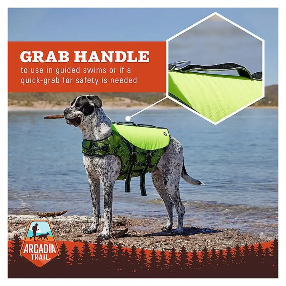 Arcadia Trail Flotation Aid Dog‎ Harness Size XS Swim Vest High Vis Yellow NWT